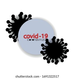 infection with a dangerous virus . COVID-19 Inscription Logo on a white background. Coronavirus. Pandemic icon