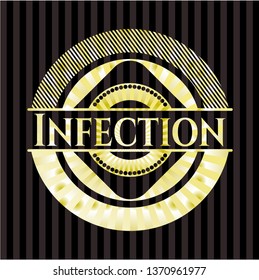 Infection gold emblem or badge