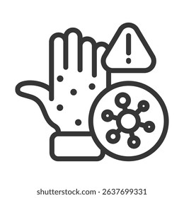 Infection Icon Lineal Style Vector Illustration