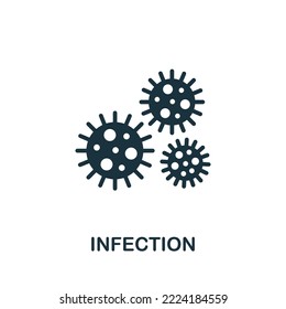 Infection icon. Monochrome simple Healthcare icon for templates, web design and infographics