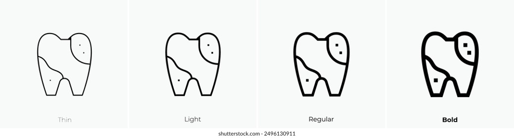 Infection icon. Thin, Light Regular And Bold style design isolated on white background