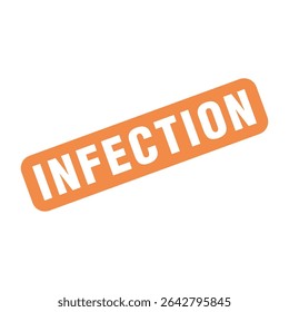 Infection Letter Rubber Stamp Vector Design Template