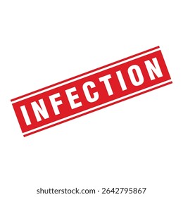 Infection Letter Rubber Stamp Vector Design Template