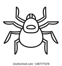 Infection mite icon. Outline infection mite vector icon for web design isolated on white background