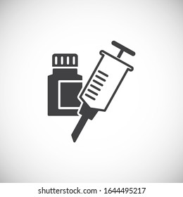 Infection prevention related icon on background for graphic and web design. Creative illustration concept symbol for web or mobile app.