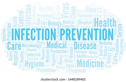 Infection Prevention Word Cloud Vector Made With Text Only