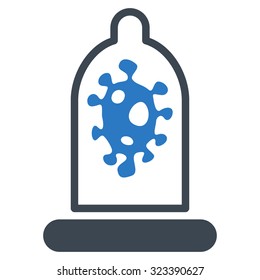 Infection Protection vector icon. Style is bicolor flat symbol, smooth blue colors, rounded angles, white background.