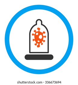 Infection Protection vector icon. Style is flat rounded symbol, bright colors, rounded angles, white background.