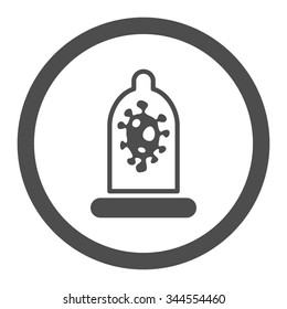 Infection Protection vector icon. Style is flat rounded symbol, gray color, rounded angles, white background.