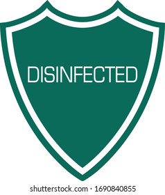 infection sanitize disinfected protect medical icon shield