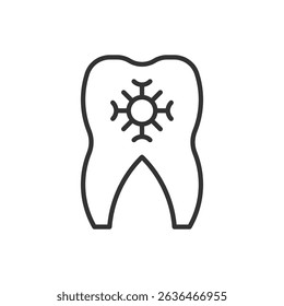Infection Tooth Icon - Gum Tooth Icon