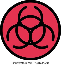 infection vector color line icon