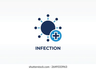 INFEKTION Vektor, Symbol oder Logo-Zeichen einzelne Symbolgrafik