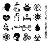 Infection, virus - health icons set  
