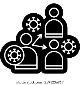 Infection virus solid glyph icon