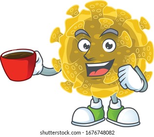 Infectious coronavirus mascot design style showing an Okay gesture