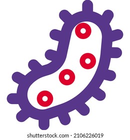 Infectious disease causing virus with the bacterial to a host around it