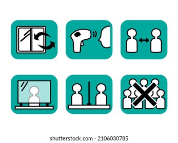 Infectious Disease Control Icon Set