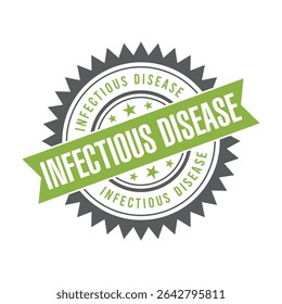 Infectious Disease Letter Rubber Stamp Vector Design Template