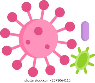 Infectious Diseases Icon Flat Vector Illustration