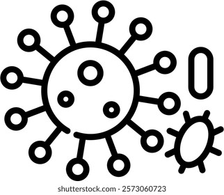 Infectious Diseases Icon Line Vector Illustration