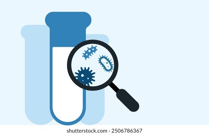 Infectious germs and diseases magnify illustration