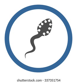 Infectious Microbe vector icon. Style is bicolor flat rounded symbol, cobalt and gray colors, rounded angles, white background.