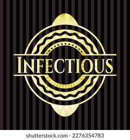 Infectious shiny badge. Vector Illustration. Detailed. 