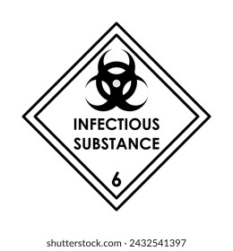 Infectious substance color element. Hazardous material vector icon.