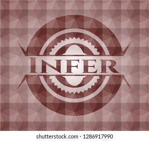 Infer  red badge with geometric background. Seamless.