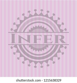 Infer  retro pink emblem