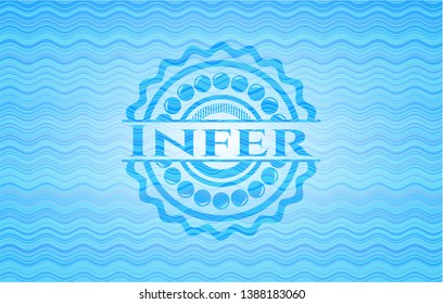 Infer  water wave emblem background. Vector Illustration. Detailed.