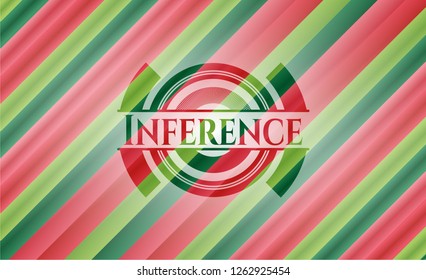 Inference christmas colors style badge.