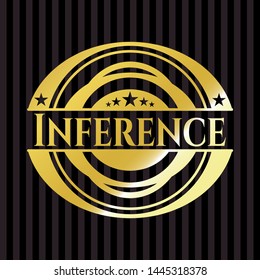 Inference golden badge. Vector Illustration. Detailed.