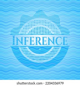 Inference water concept badge background. Vector Illustration. Detailed. 