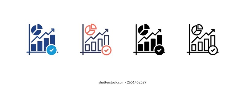 Inferential Statistics icon set multiple style collection