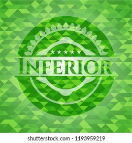 Inferior realistic green mosaic emblem