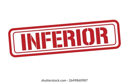 Vetor de texto de carimbo vermelho INFERIOR, carimbo
