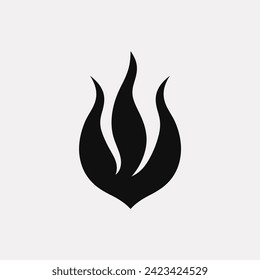 Höllenimpuls-Flammensymbol - einfache Vektorgrafik