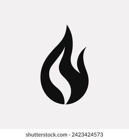 Höllenimpuls-Flammensymbol - einfache Vektorgrafik