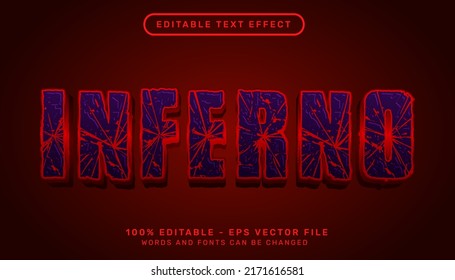 inferno 3d text effect with fire color