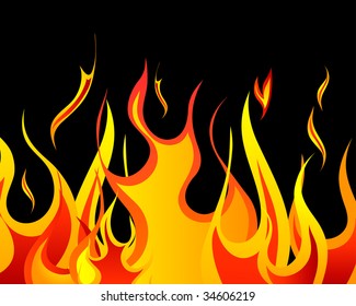 Inferno fire vector background for design use