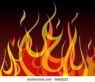 Inferno fire vector background for design use