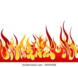 Inferno fire vector background for design use