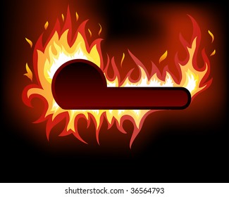 Inferno fire vector background for design use