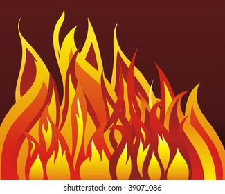 Inferno fire vector background for design use