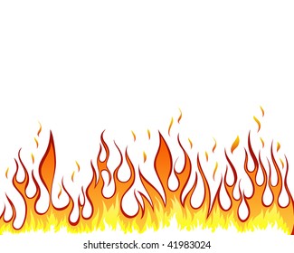Inferno fire vector background for design use