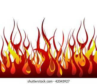 Inferno fire vector background for design use