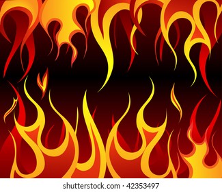 Inferno fire vector background for design use