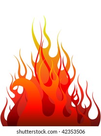 Inferno fire vector background for design use